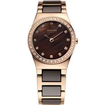 Women's Ceramic 26mm Multicolor Steel Case Sapphire Crystal Quartz Brown Dial Watch 32426-765