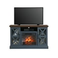 thumbnail image 3 of Mainstays Farmhouse Fireplace TV Stand for TVs up to 55", Navy/Walnut Finish, 3 of 9