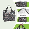 thumbnail image 4 of Garden Tool Bag,Rottweiler Dog and Flower Floral Garden Tool Organizer,Garden Gifts,Waterproof Multi-Pocket Garden Tool Storage 11.8x5.5x11.4 Inch(Tools NOT Included), 4 of 6
