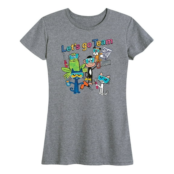 Pete The Cat - Teamwork Multi - Women's Short Sleeve Graphic T-Shirt