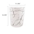 thumbnail image 4 of Mainstays Bathroom Trash Can, 5 Gallon Marble Plastic Garbage Bucket Bin with No Lid, White, 4 of 6
