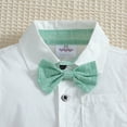 thumbnail image 6 of YWDJ 6 Months-5 Years Boys Dress Clothes Suits Toddler Gentleman Shirt Pants Wedding Formal Outfits Green 12 Months, 6 of 7