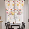 thumbnail image 3 of Spring Easter Tie Up Curtains for Windows, Balloon Window Shades, Pink Yellow Vintage Eggs Floral Botanical Kitchen Window Treatments Roll Up Curtain for Basement/Nursery 52"x45", 3 of 8