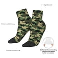thumbnail image 6 of Rateoe Camouflage Dinosaur Pattern Quarter Crew Socks,Toe Seamed Ankle Socks,Cotton Cushioned Breathable Athletic Crew Sports Socks, 6 of 7