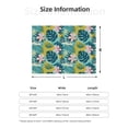 thumbnail image 5 of Yiaed Tropical Floral Print Blanket Throw Blanket Soft Cozy Flannel Blanket for Home Bed Sofa Couch Chair-40"x30", 5 of 6