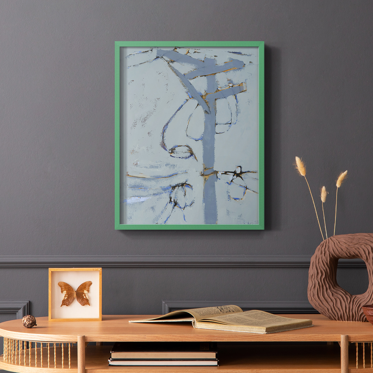 Wires VI Framed Print - Solid Wood in Single Picture Frame Solid Wood 2 Framed Print