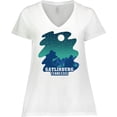thumbnail image 3 of Inktastic Smoky Mountains Gatlinburg Tennessee with Bear Women's Plus Size V-Neck T-Shirt, 3 of 5