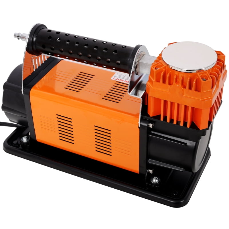 12V Heavy Duty Air Compressor, 150 PSI Tire Inflator with 26FT Hose for Car/SUV/RV/Truck（Black）