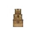 thumbnail image 3 of Square Decorative Metal Boxes with Gold Finish (Set of 3 Sizes), 3 of 4