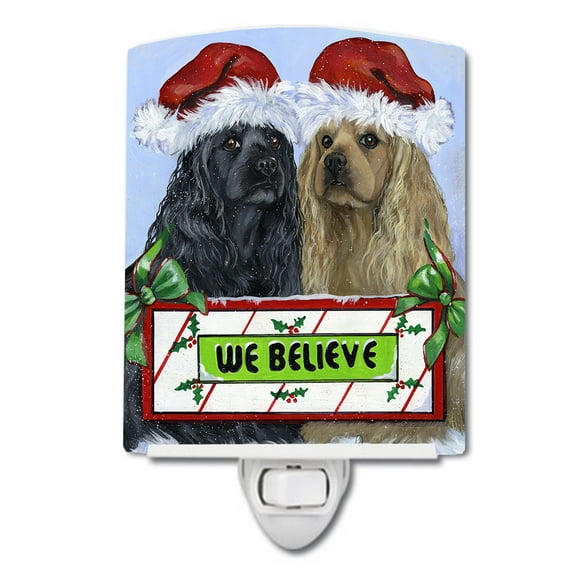 Caroline's Treasures PPP3075CNL Cocker Spaniel Christmas Ceramic Night Light, 6x4x3", multicolor