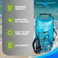 thumbnail image 4 of SandShark 3L Waterproof Dry Bag - Beach Bag with Clear Phone Case Pouch, Roll Top Sack for Boating, Rafting, Hiking, Camping, Fishing, 4 of 8