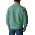 thumbnail image 4 of Men's Quarter Zip Print Pullover Sweatshirt with Pocket, Mock Neck Long Sleeve Casual Top for Fall Winter,Mint Green,M, 4 of 5