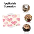 thumbnail image 5 of Amarainy Pink Hearts Pattern Linen Table Mats Set of 4 for Home Kitchen Table Decor 12x18 inch, 5 of 5