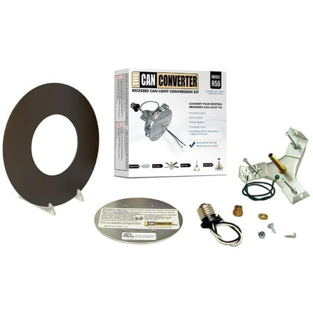 The Can Converter R56 Flat Recessed Can Light Conversion Kit, Steel, Decorative Medallion, Works for 5"&6" Recessed Cans 50Lb Light Fixture Load Rating, 35Lb for Fans, Oil-Rubbed Bronze