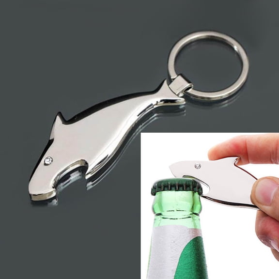 SPRING PARK Shark bottle opener Metal Key Chain Animal Keychain Key Ring Gift Kay holder