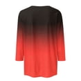 thumbnail image 6 of Fabrcox S-5XL 250 Th Anniversary of USA Shirt 1776-2026 Flag Print Gradient 3/4 Length Sleeve Womens Tops Celebration Freedom Patriotic 4th of July Shirt for Women Red L, 6 of 6