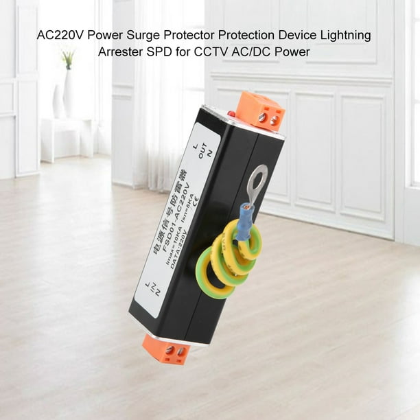 Pararrayos AC220V Protector Contra Sobretensiones Dispositivo De Protección Pararrayos SPD Para CCTV AC/DC Power