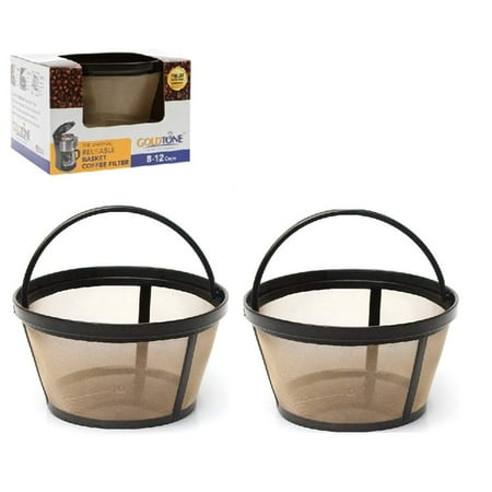 

GoldTone Reusable 8-12 Cup Basket Filter fits Black & Decker Coffee Machines and Brewers. Replaces your Black+Decker Reusable Coffee Filter and Permanent Black & Decker Coffee Basket Filter (2 PACK)
