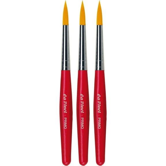 da Vinci PRIMO Preschool Brush, Synthetic, Tempera, Round, Series 353R, Size 12, Pack of 3