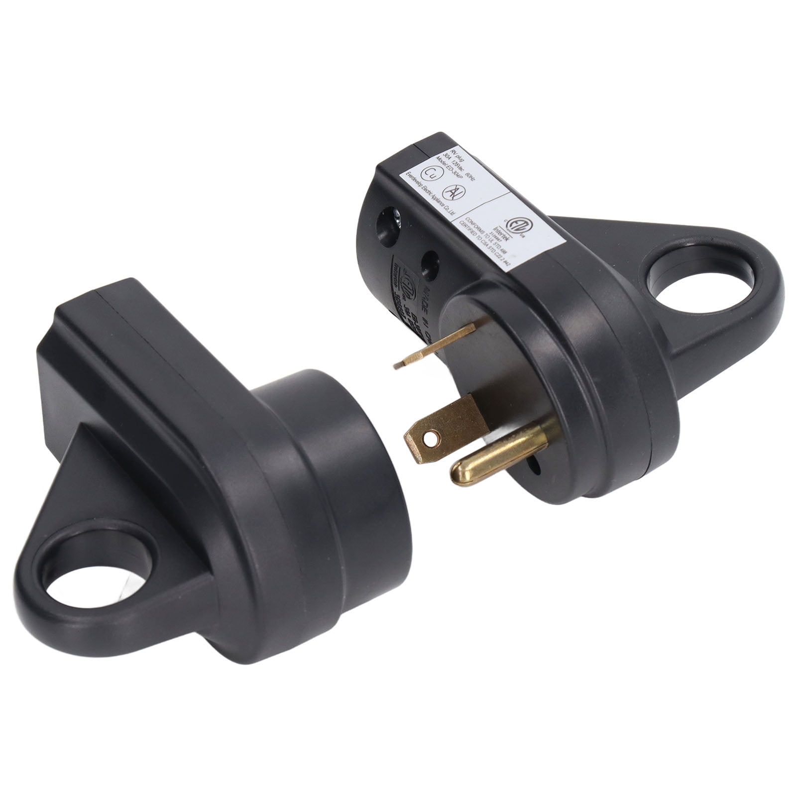 RV Receptacle Plug Set, 30 AMP Good Conductivity Male Female Receptacle