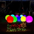 thumbnail image 4 of Pool Toys 13/16 Colors Glow Ball Inflatable LED Light Up Beach Ball with Remote, Glow In The Dark Party Supplies, for Beach Indoor Outdoor Games and Decorations, 1PCS, 4 of 9