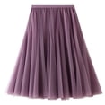 thumbnail image 1 of Jupe Longue en Tulle pour Femme Robe Tutu Évasée Plissée en Chiffon Taille Élastique Jupe Midi, 1 of 6