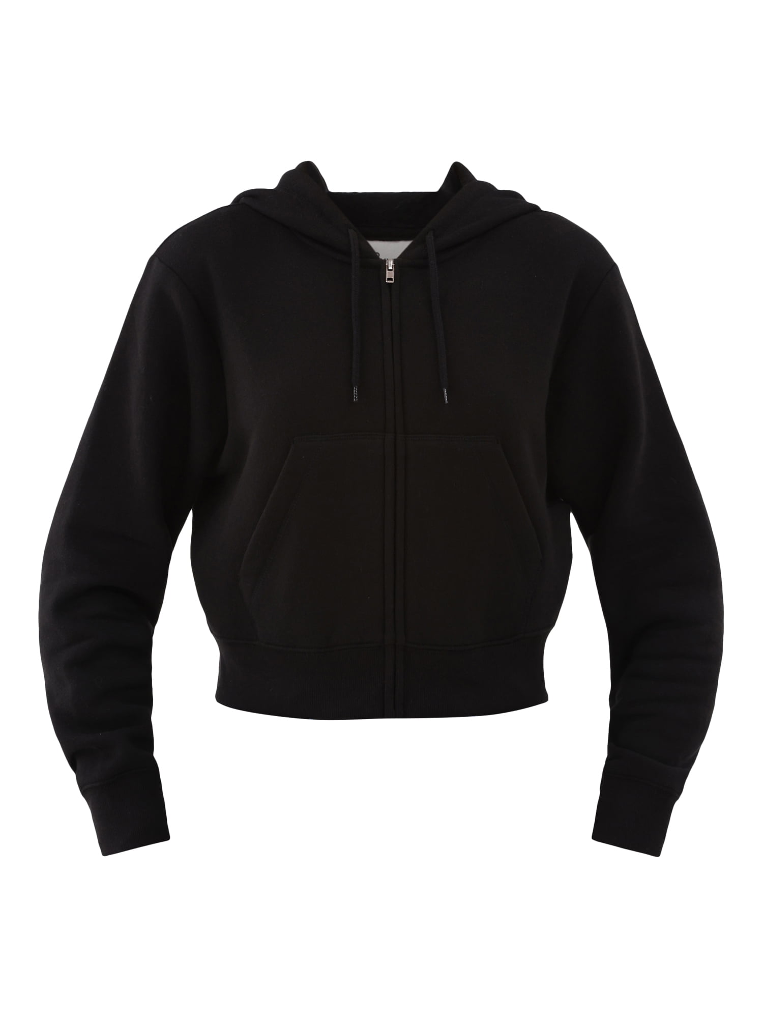 No Boundaries Cropped Fleece Zip Hoodie, Women’s