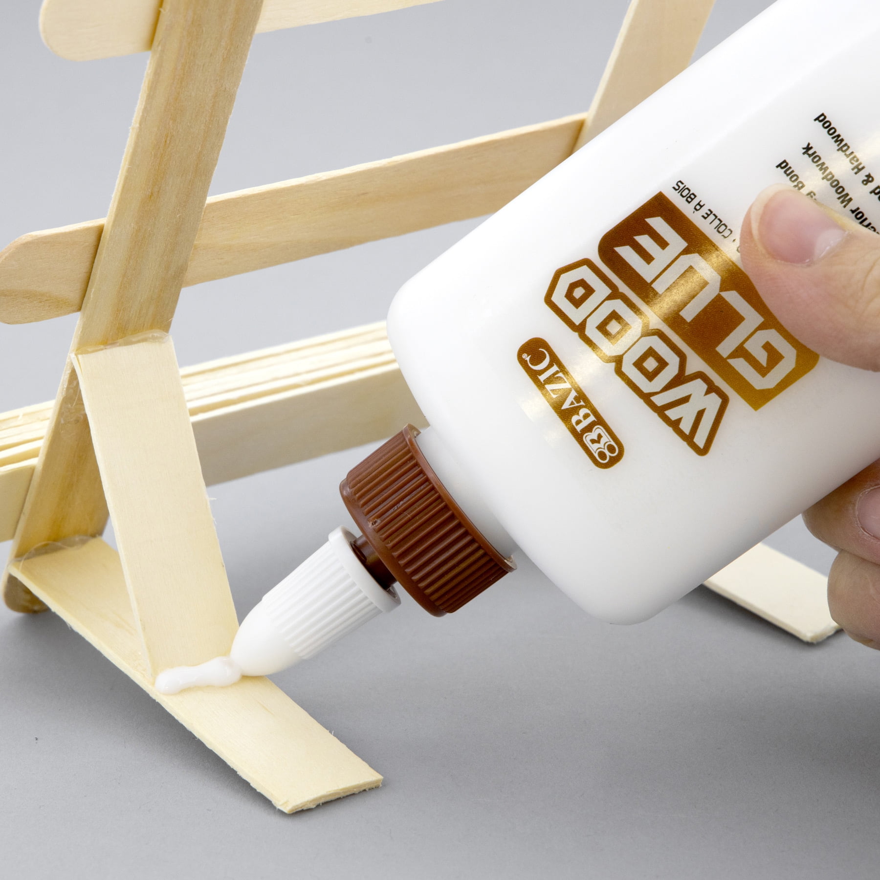 BAZIC Wood Glue 4Oz (118 mL), Natural Super Strong Bond Adhesive, 12-Pack