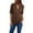 Coffee, variant on Summer Womens Zipper Button Long Sleeve Loose Chiffon Shirts Clothing