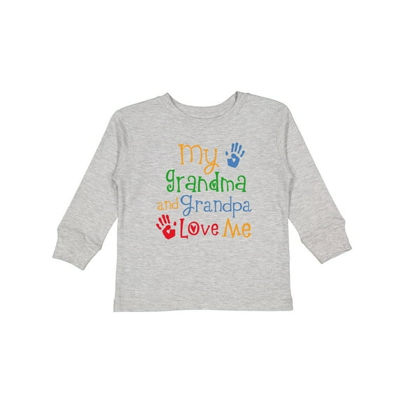 Inktastic My Grandma and Grandpa Love Me Boys or Girls Long Sleeve Toddler T-Shirt