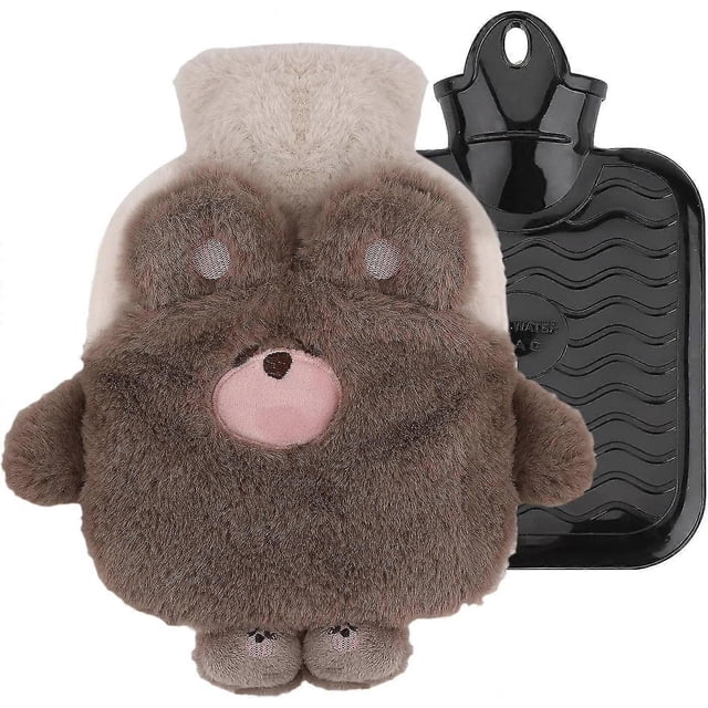 Bolsa de agua termo de 400 ml con bonita funda de forro polar