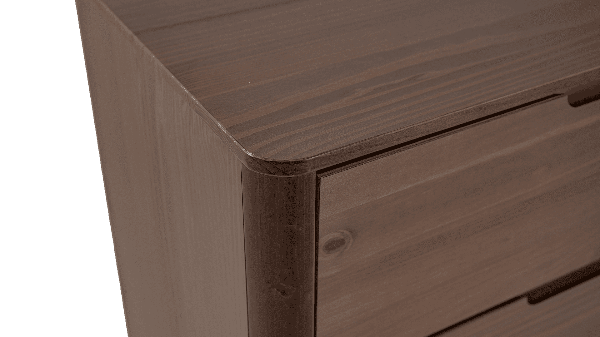 Kirsty Solid Wood 6 Drawers Dresser Brown - for Adults and Teens