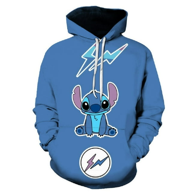 Vestes à Capuche Stich Imprimées 3D Anime Chandail à Capuche Chandail en Molleton