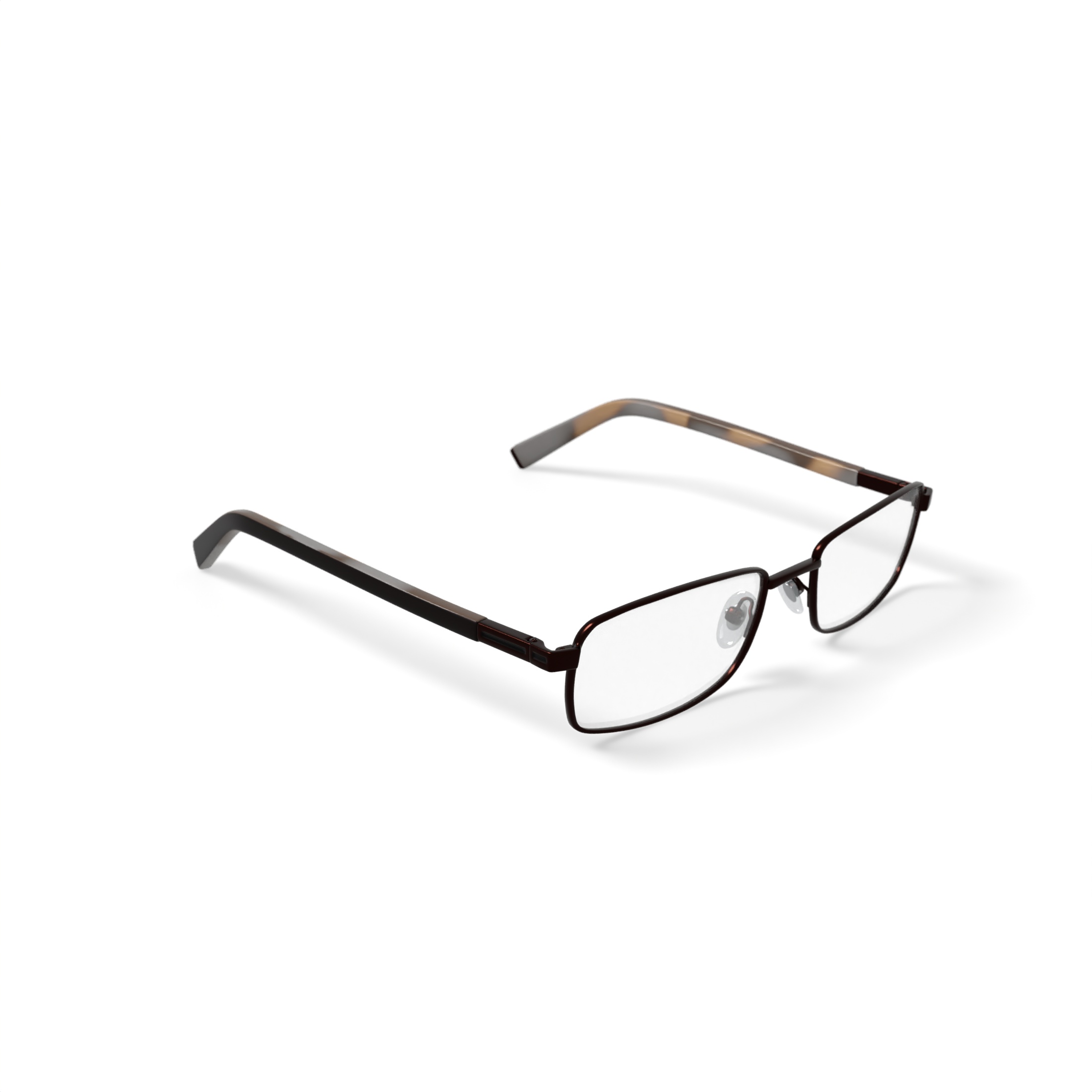 Walmart Men's FM9210 Rectangular Prescription Eyeglasses with Case, Dark Brown