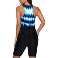 thumbnail image 3 of Maillots de Bain Tankini à Imprimé Color Block pour Femmes avec Capris de Bain s-TTTG, 3 of 6