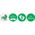thumbnail image 2 of Darling Souvenir It's A Boy Stickers Candy Chocolate Labels 190 Pcs Party Fabor-Green, 2 of 2