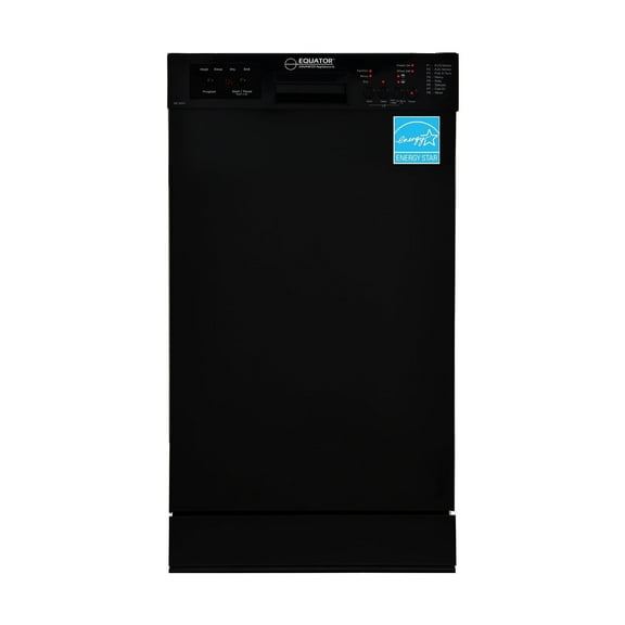 Equator 18" Front control Dishwasher Front control 10 place Wine Rack 8 Wash Sensor Wash Sanitize Delay1/2Load 110V E-Star ADA