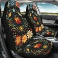 thumbnail image 3 of Yuyamidu Cute Ladybug Car Seat Covers Set of 2 Waterproof Front Seat Covers Flowers Front Seat Cover Universal Fit for Auto Truck Van SUV, 3 of 7