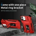 thumbnail image 2 of Allytech Shockproof Back Case for Apple iPhone 11, Military Grade Protective With Ring Holder Stand Compatible with Car Mount Anti-slip Hybrid Rugged Bumper Phone Cover for Men Boys -Red, 2 of 8