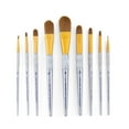 thumbnail image 3 of RCC 311 | Crafter's Choice™ 9pc Brown Taklon Filbert/Wash Brush Set, 3 of 9