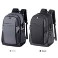 thumbnail image 3 of Gray Multipurpose Oxford Cloth Backpack with USB Charging Port - Water & Tear Resistant, Multiple Pockets, Luggage Strap, Padded Shoulder Straps for School, College, Business Travel - Unisex Design, 3 of 6