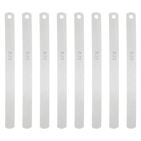 Uxcell 8 Pack Metric Steel Feeler Gauge, 0.25mm Thickness Filler Gauge, Offset Valves, Guitar Gauge Gage Measuring Tool