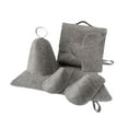 thumbnail image 2 of Pitycbo 5 Pieces Sauna Hat Set Portable Headgear Wool Bath Accessories Russian Bath grey, 2 of 9