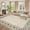 Beige, variant on ZACOO 2'x6' Vintage Runner Rug, Machine Washable Ultra‑Thin Non‑Slip Floral Border Printed Carpet for Hallway Entryway Kitchen, Red Brown