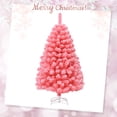 thumbnail image 2 of Patiojoy Pink Christmas Tree 4.5 Ft Xmas Decoration Tree w/ 348 Snow Flocked PVC Tips & Metal Stand, 2 of 10