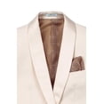 thumbnail image 4 of Men’s Slim‑Fit Stretch Tuxedo Set with Bow Tie, Built‑In Pocket Square & Socks-Champagne 36S, 4 of 6