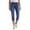Blue, variant on Women's High Waisted Ripped Skinny Jeans Stretchy Denim with Pockets Cropped