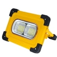 thumbnail image 2 of Luz de trabajo LED portátil, foco recargable solar y USB con soporte, luz de inundación LED impermeable para acampar al aire libre, senderismo, pesca, 2 of 3