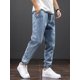 thumbnail image 2 of Pantalones vaqueros Cargo para hombre, ropa de calle, Harem, holgados, talla grande 6XL 7XL 8XL, Primavera Verano, 2 of 5