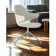 thumbnail image 4 of Adora Swivel Accent Chair with Upholstered Seat and Back, Gray (Set of 1), 4 of 8
